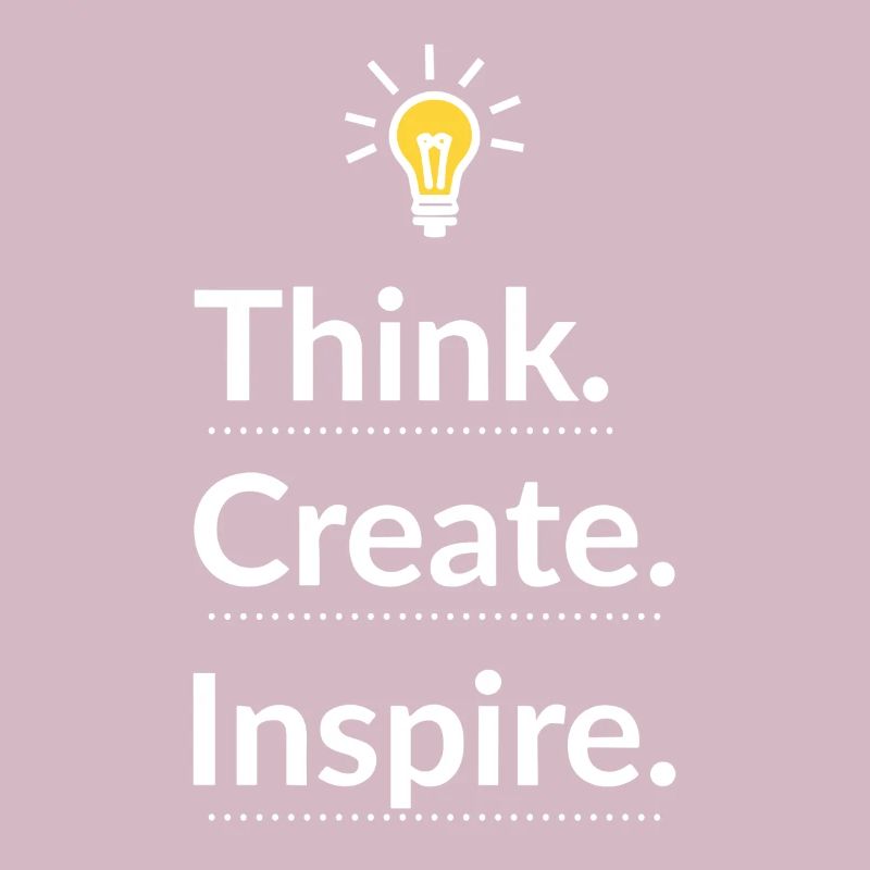 Think Create Inspire Glühbirne