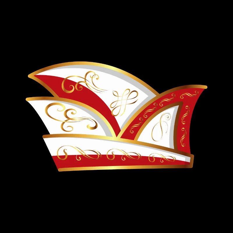 COMMITTEE HAT RED WHITE CARNIVAL fool's cap