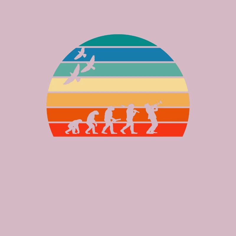 retro vintage sunset evolution SAXOPHONE