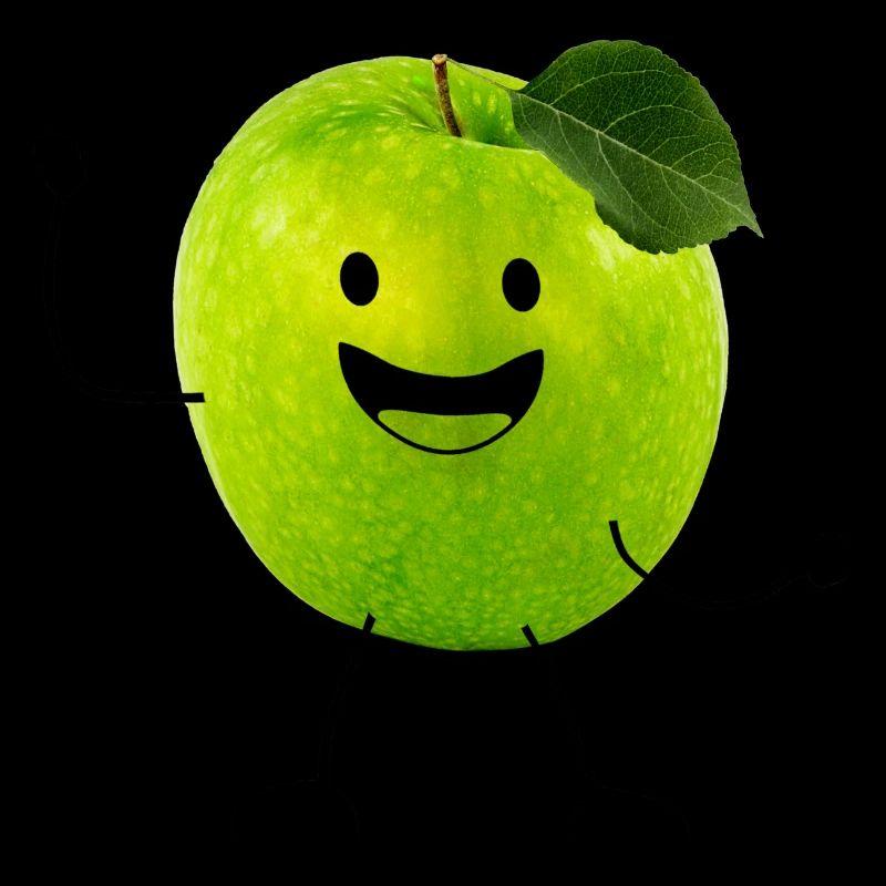 pomme avec visage