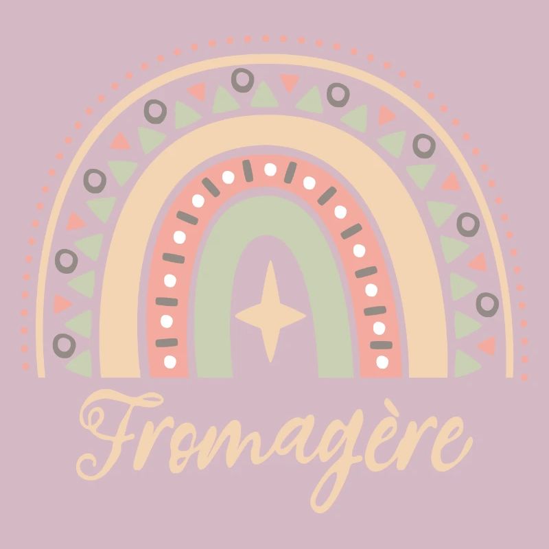 Cadeau Fromagère. Boho Rainbow fromagère.