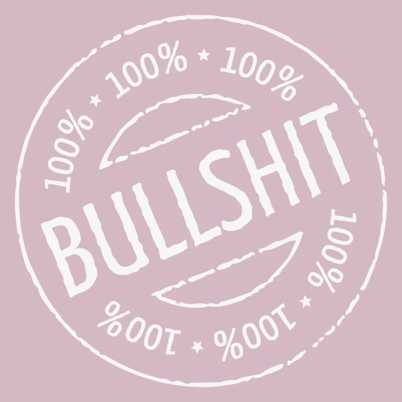 100% Bullshit Stamp (White)