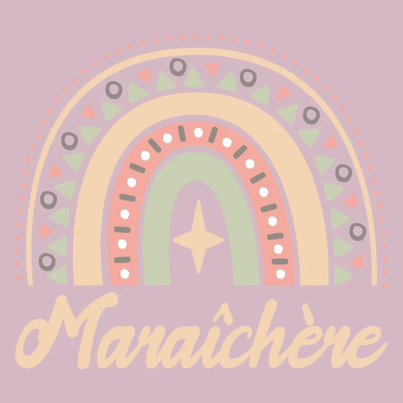 Cadeau Maraîchère. Boho Rainbow maraîchère.