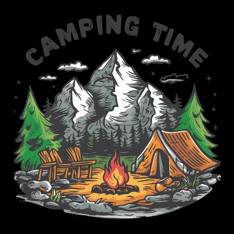 Camping Voyage dans le temps Aventure Vacances Feu de camp