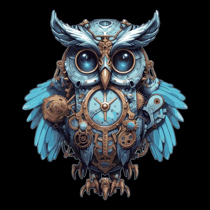 Bunte Steampunk Eule