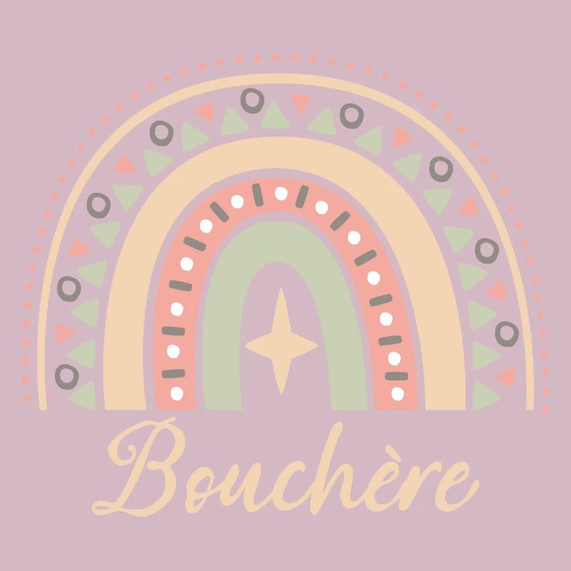 Cadeau Bouchère. Boho Rainbow bouchère.
