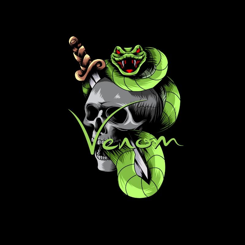 Crâne avec serpent