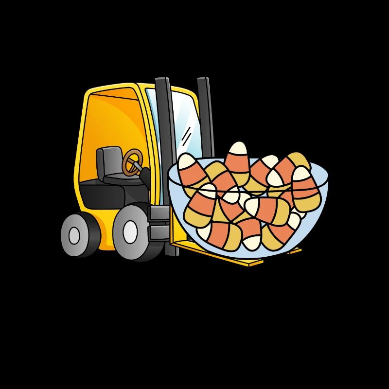 Halloween Gabelstapler Fahrer Candy Corn