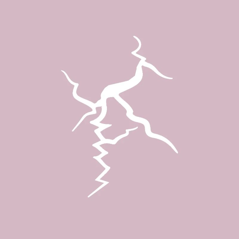 White Crack Split Lightning Decoration