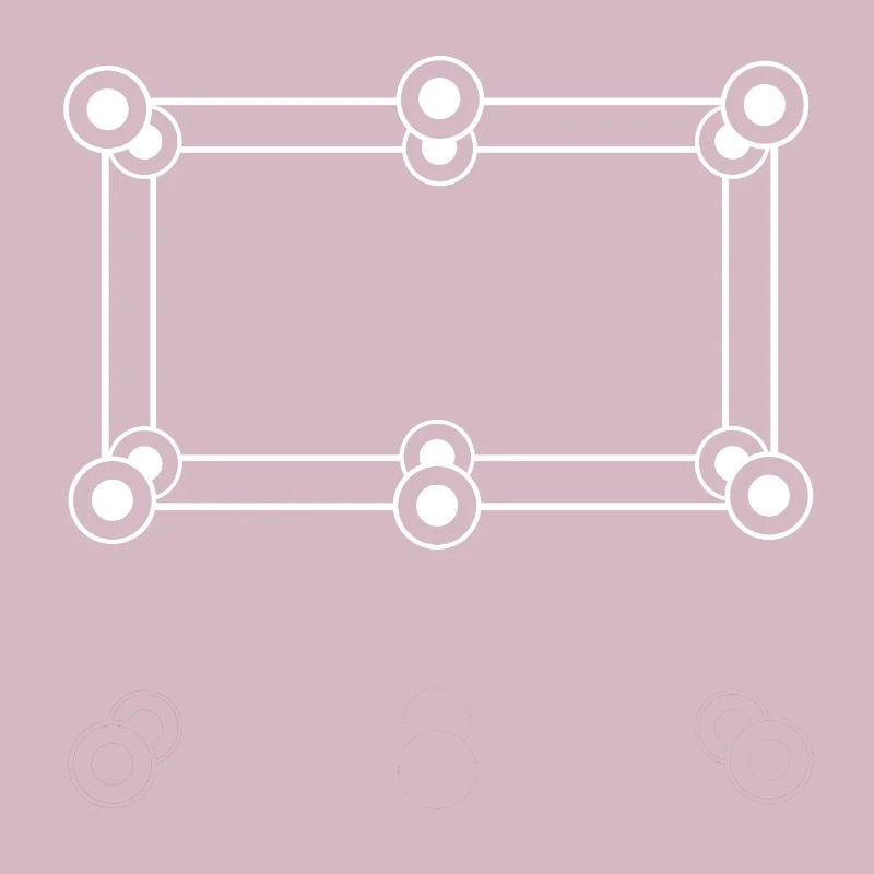 Futuristic frame with circles points