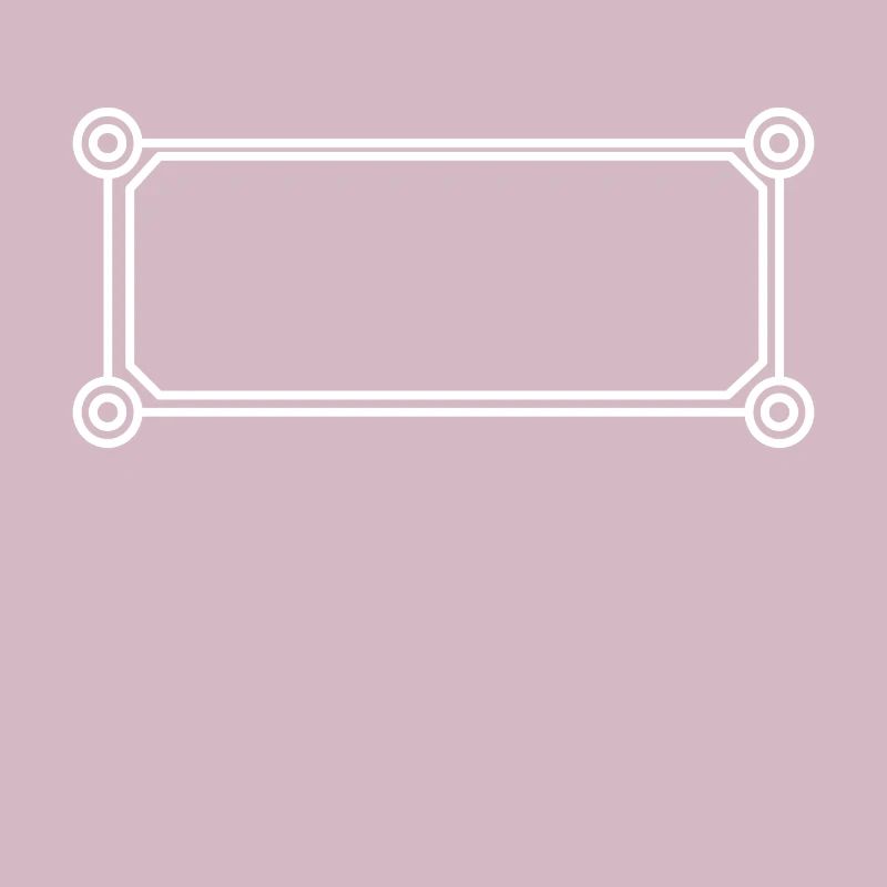 Rectangular frame white round corners