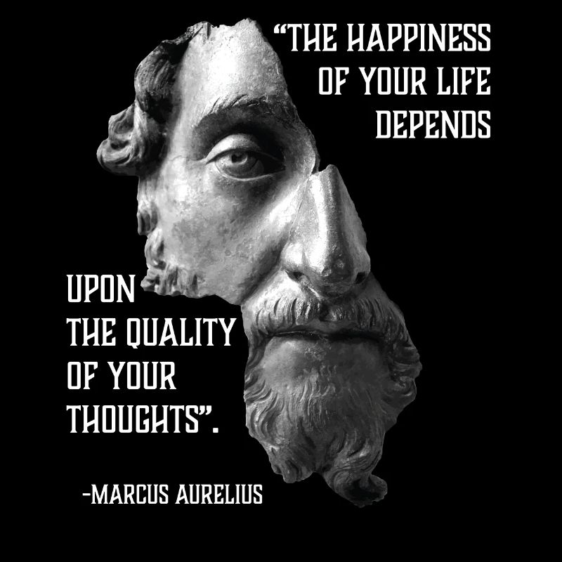 Stoisches Zitat Marcus Aurelius Glück deines Lebens