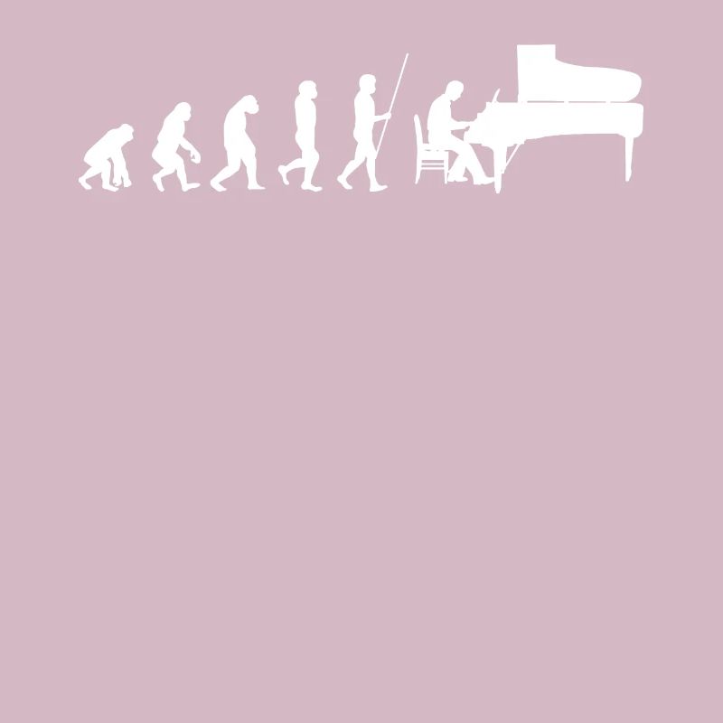 Evolution piano player pianist | Gift clave