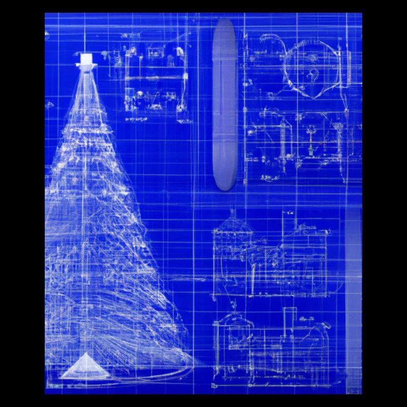 Christmas Christmas Tree Schematic Blueprint