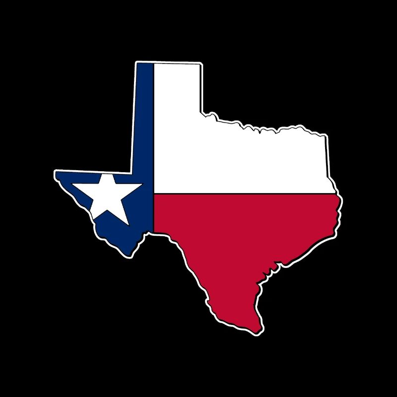 Texas flag map