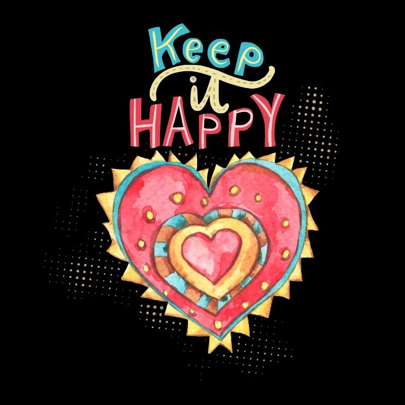 Handgemaltes Herz mit Spruch Valentinstag