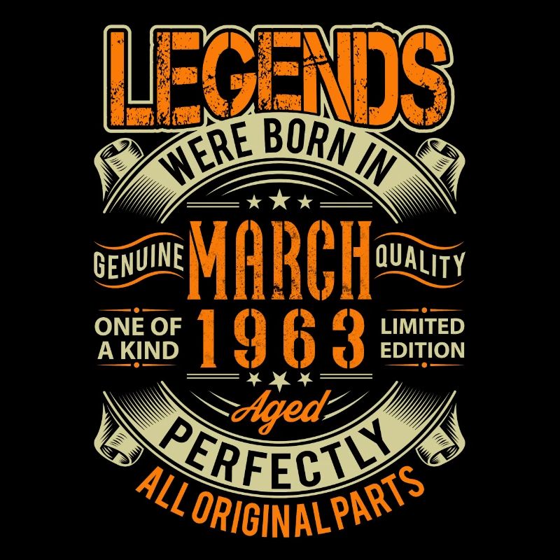 1963 March Birthday Legend