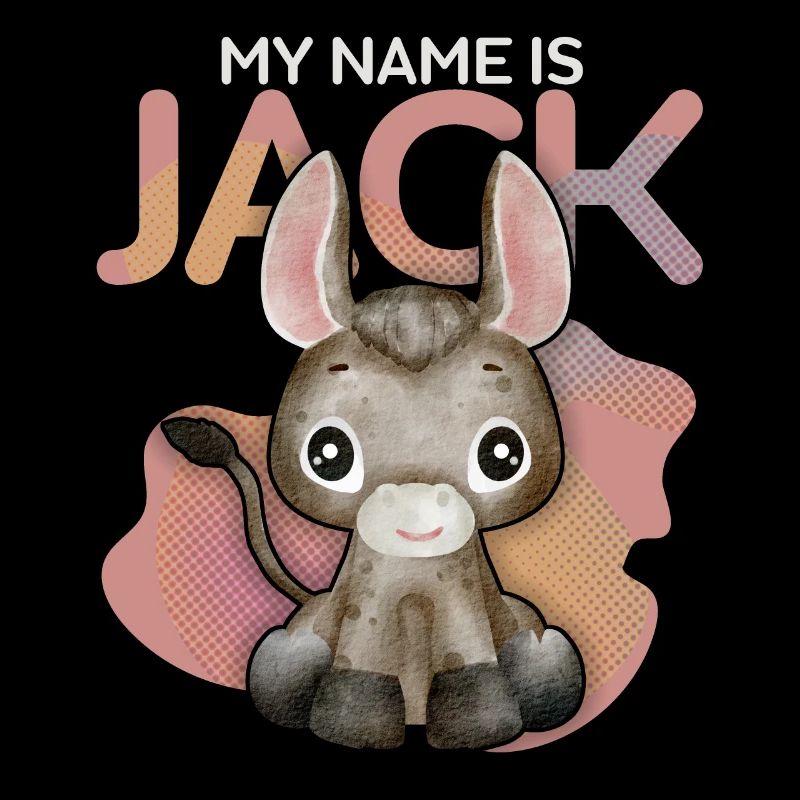 Esel, Jack-Donkey, lustiger Spruch My-Name-Is-Jack