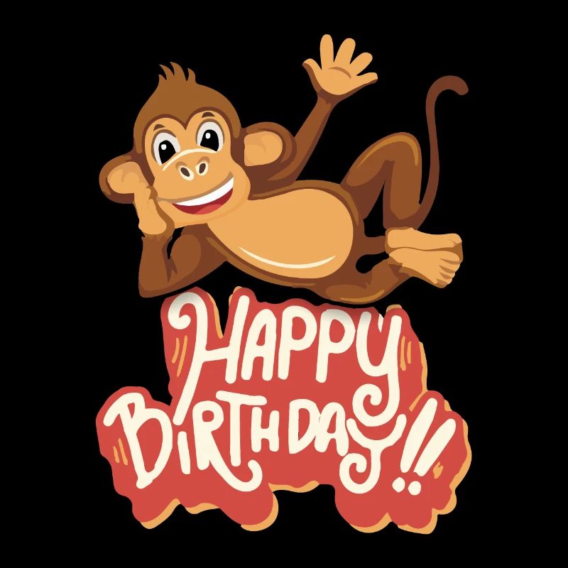 Happy-Birthday, lustiger Affe, Geburtstag Spruch