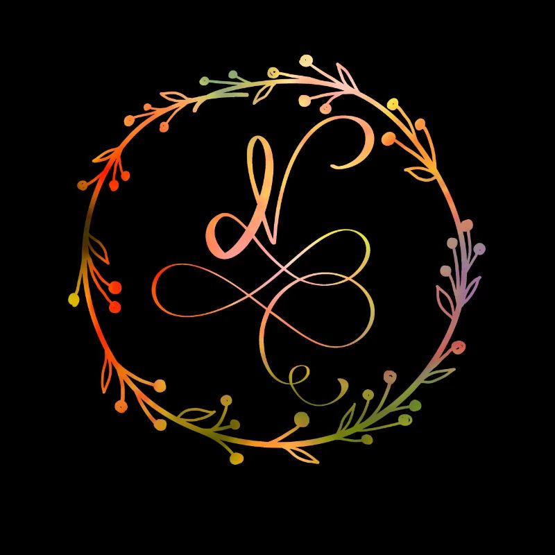 Monogram, Letter N, Calligraphy Ornament
