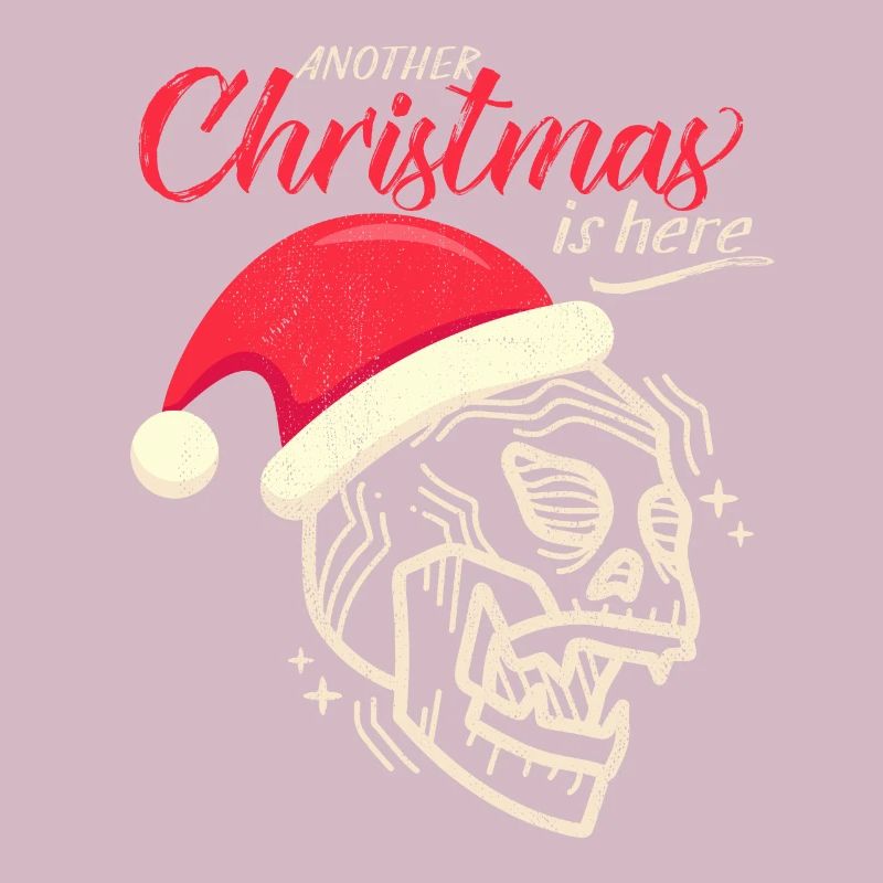Weihnachten Totenkopf Skull, lustiger Spruch