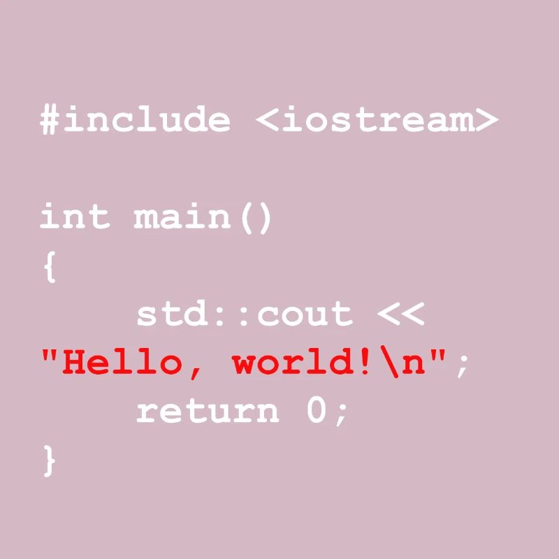 Hello World C++ Entwickler Programm Geschenk