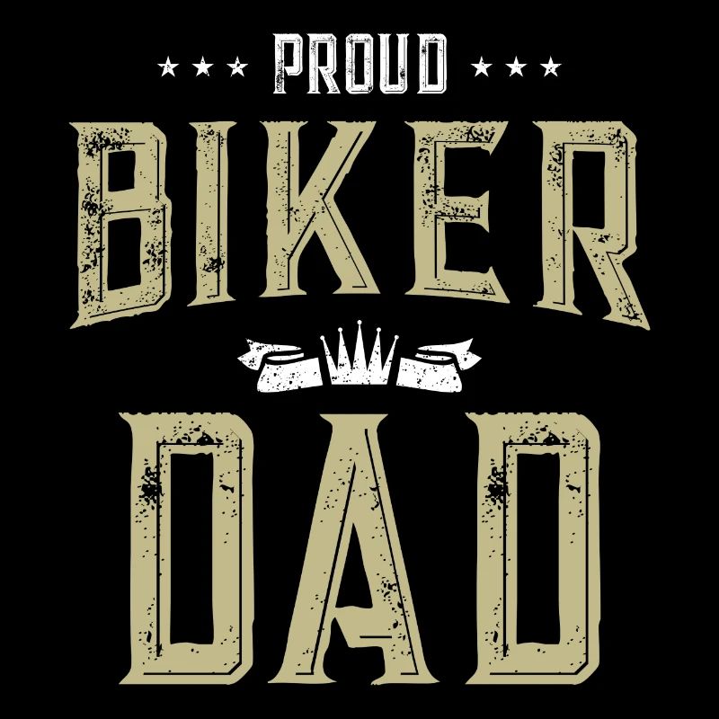 Stolzer Biker Papa Motorrad