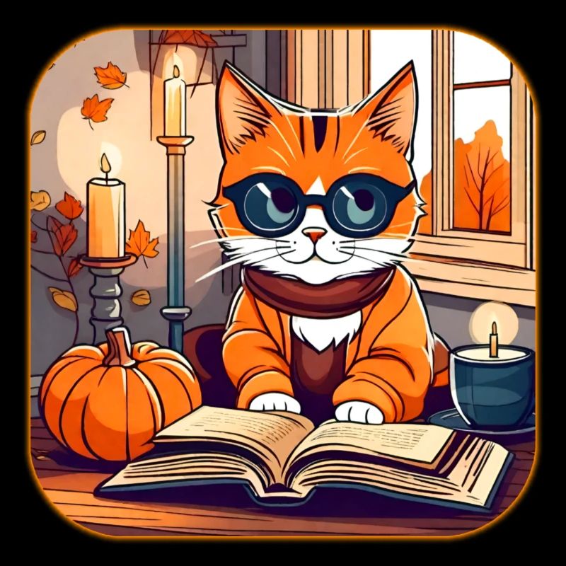 Chat mignon dans le sentiment d’automne