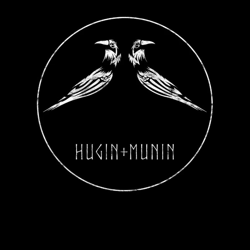 Wikinger Odins Raben Hugin & Munin