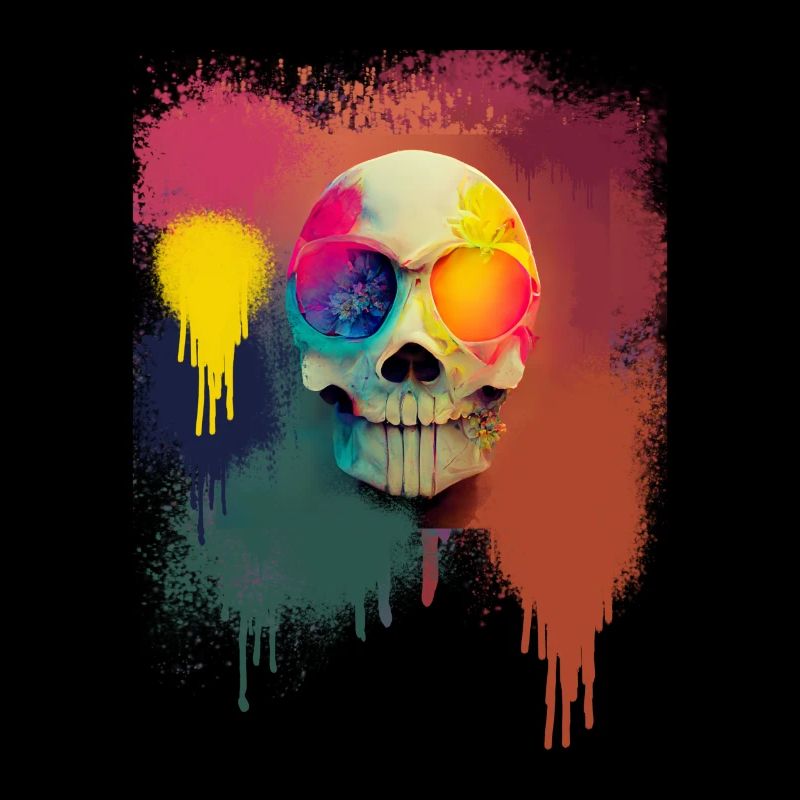 rainbow skull