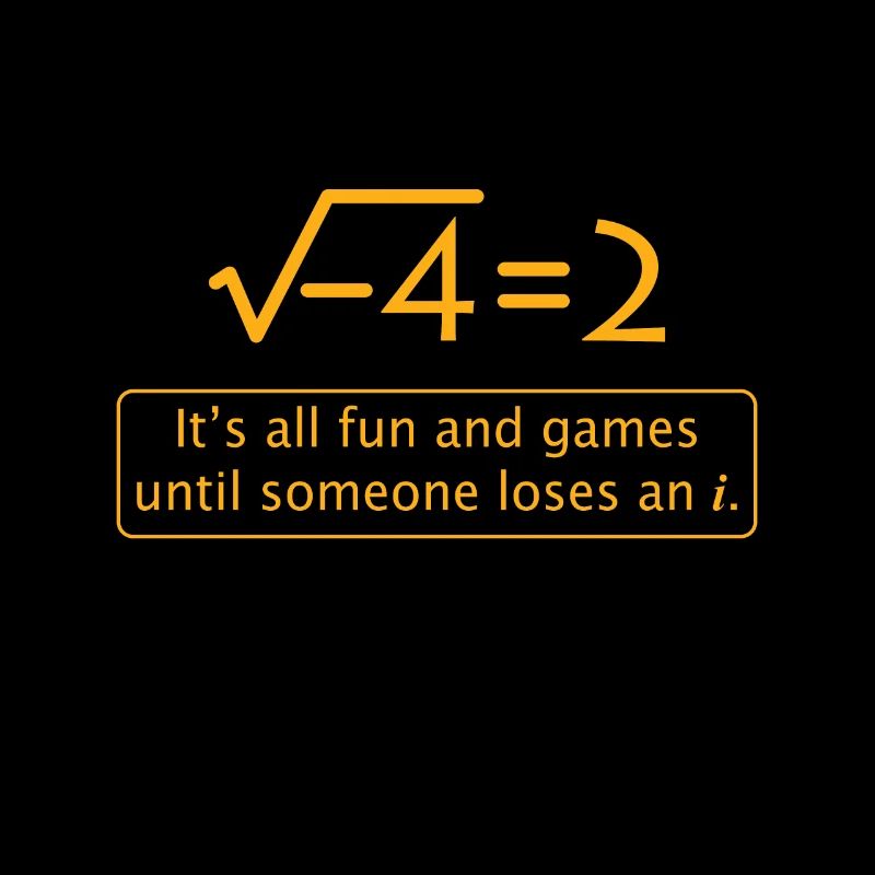 Funny math joke - imaginary number is missing