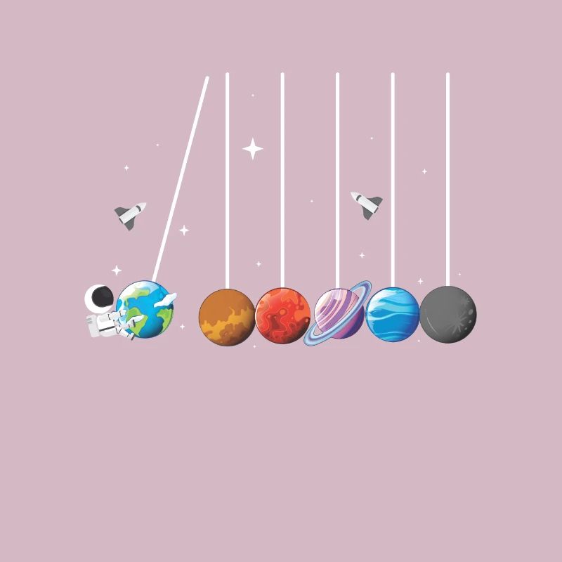 Space astronaut pendulum rocket solar system