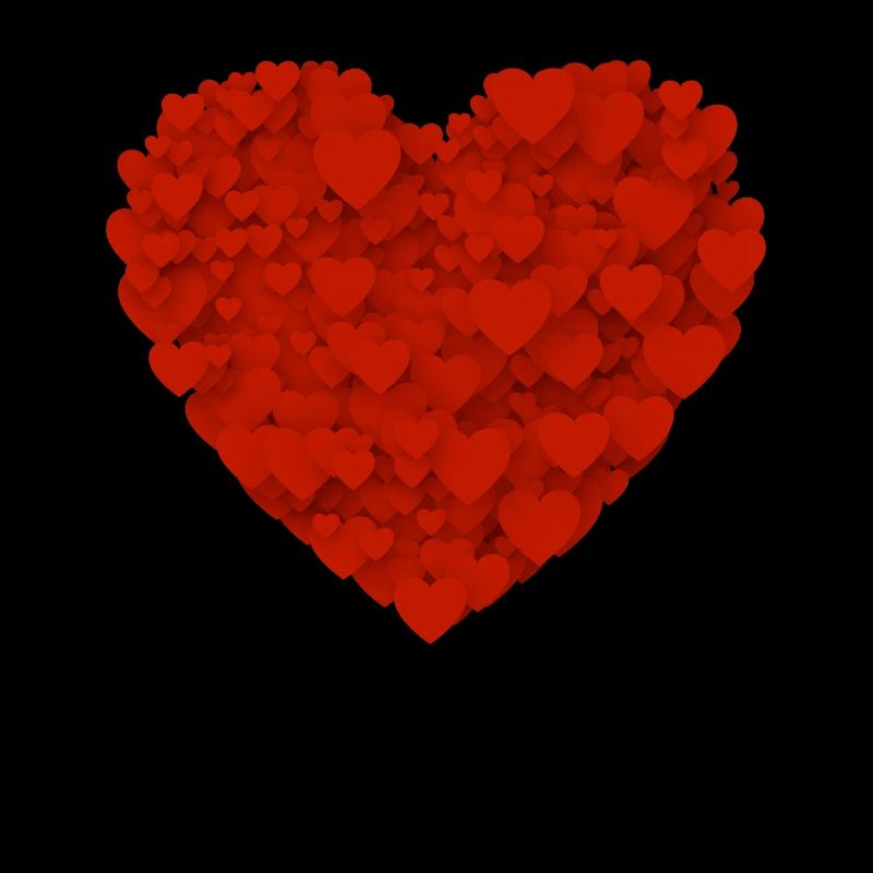 Sweet wedding proposal, red love heart,