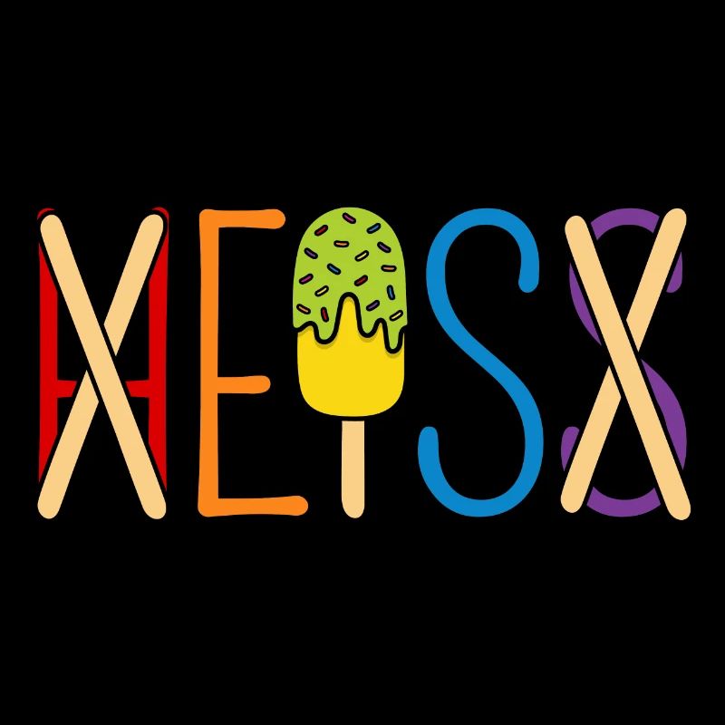 H EIS S - Eis essen - heiß - Sommer - Hitze - Eis