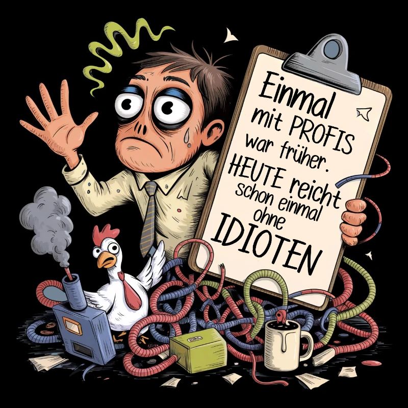 Einmal mit Profis was früher.. Büro Arbeit Idioten
