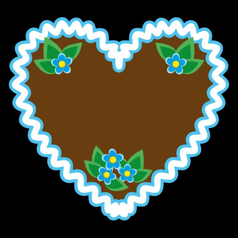 05 Lebkuchenherz Blumchen Dein Text Wunschtext