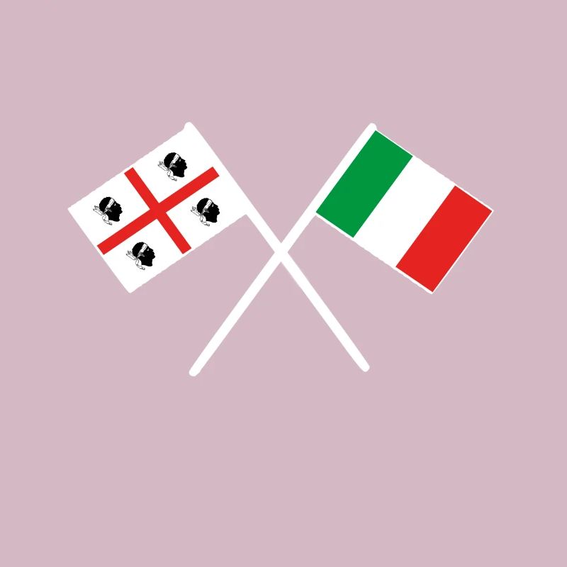 Drapeau Sardaigne et Italie