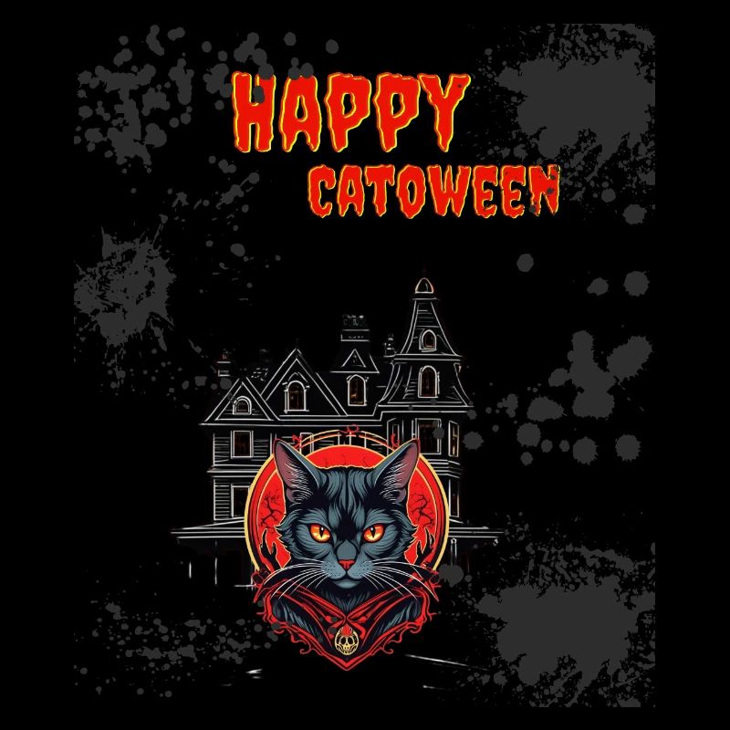 Halloween Cat Katze T Shirt Pull Sweat à capuche