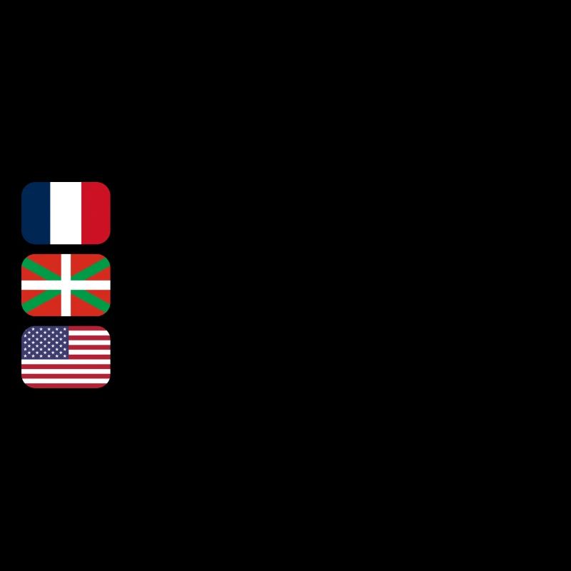 Pays Basque : drapeaux Français, Basque, Américain