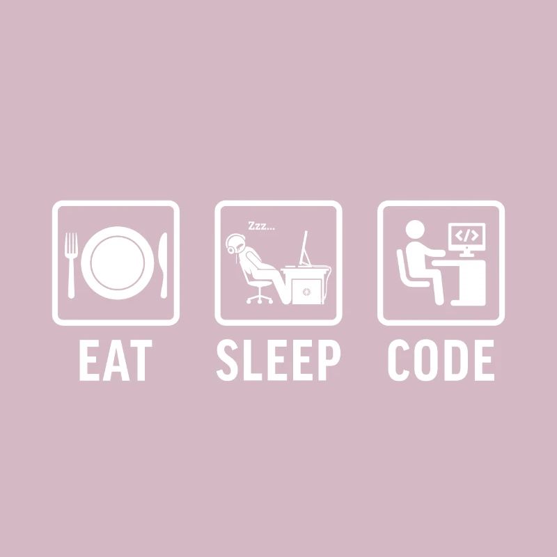 drôle de programmeur de t-shirt manger du code du sommeil
