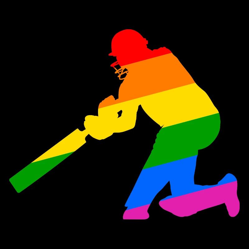 Cricket Spieler mit Regenbogen Geschenkidee