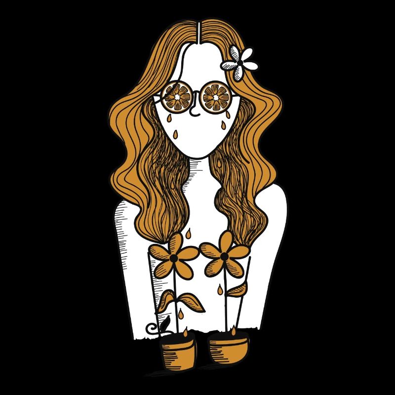 Fille de fleurs bizarre new Age hippie