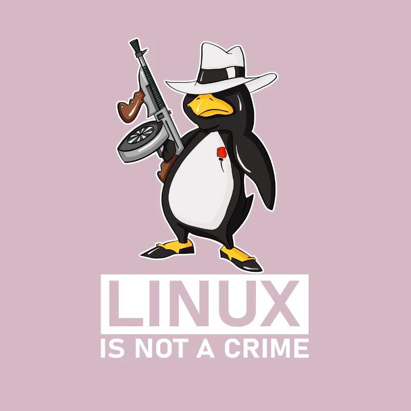 Linux is Not A Crime Linux Tux Penguin