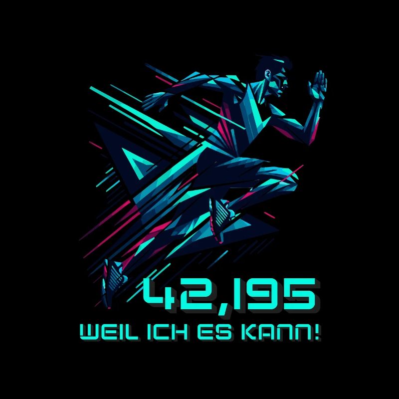 Marathonläufer läuft Marathon 42km