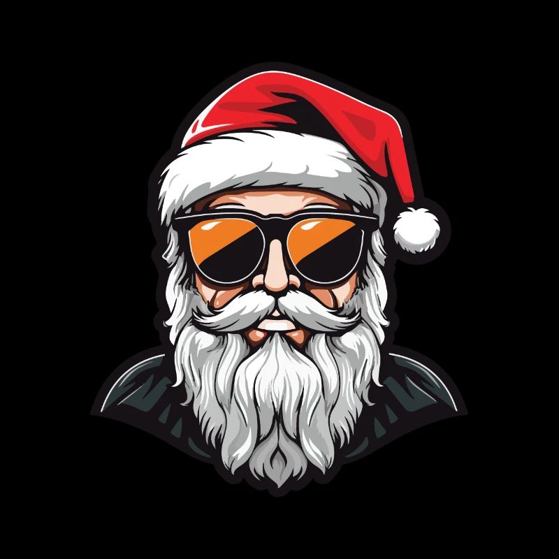 Weihnachtsmann Kopf Santa Cool