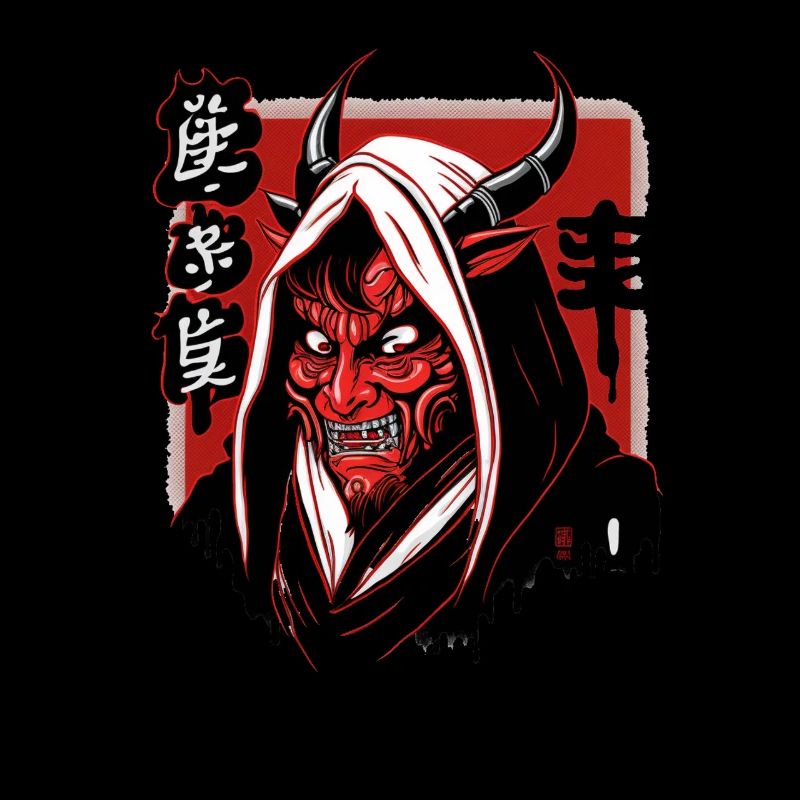 Le démon Kabuki Yōkai masque une créature monstre