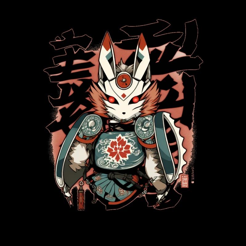 Kitsune Fox Créature Robot Yokai Renard