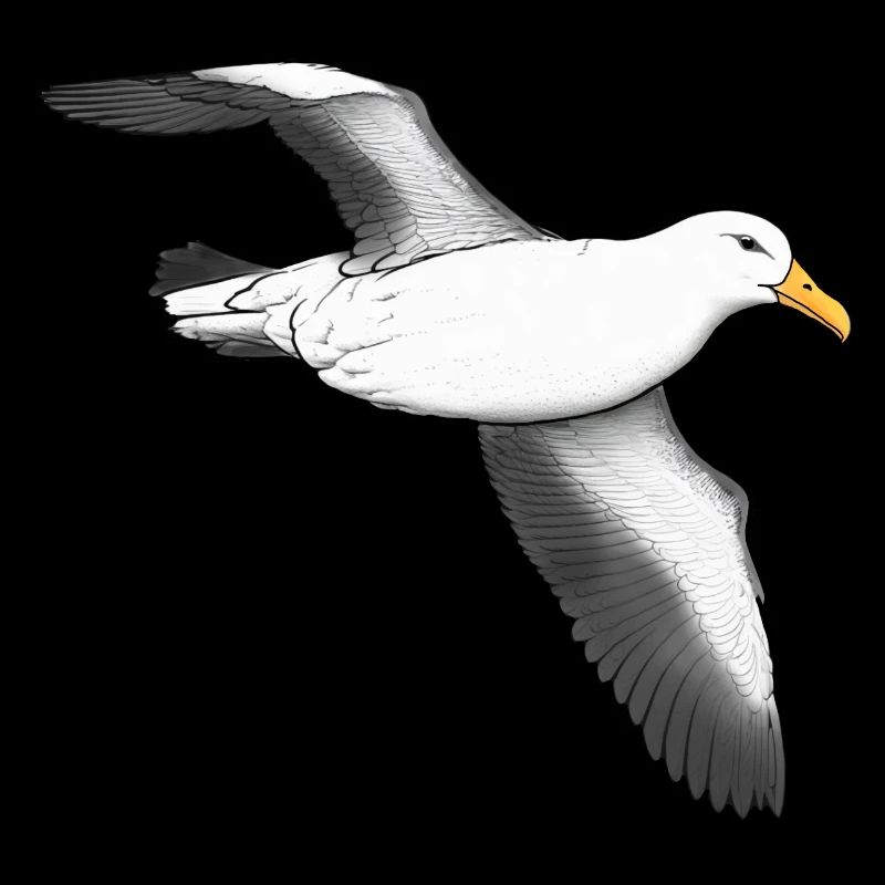 Albatross fliegend