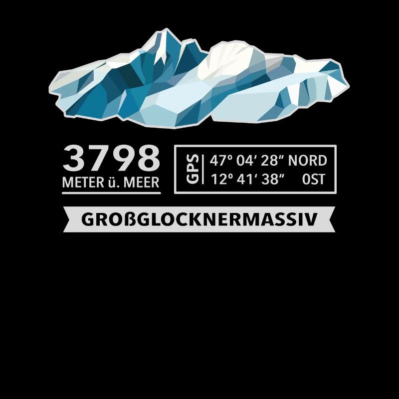 Grossglockner 3798m low poly mountain summit Austria