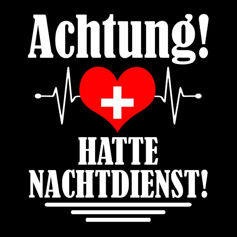 Krankenschwester Nachtdienst Herz EKG Geschenk